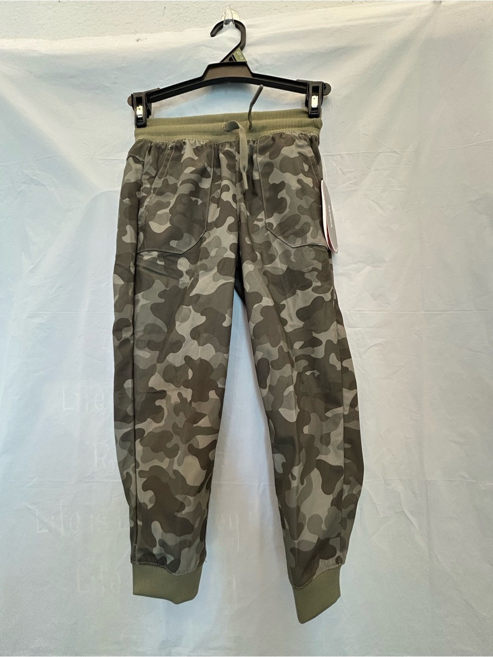 wonder nation Olive Green drawstring Camo Jogger Pants Sz XS/4-5 NWWT